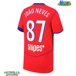Paris Saint-Germain Joao Neves #87 Tredje Tröja 2025-26 Kortärmad